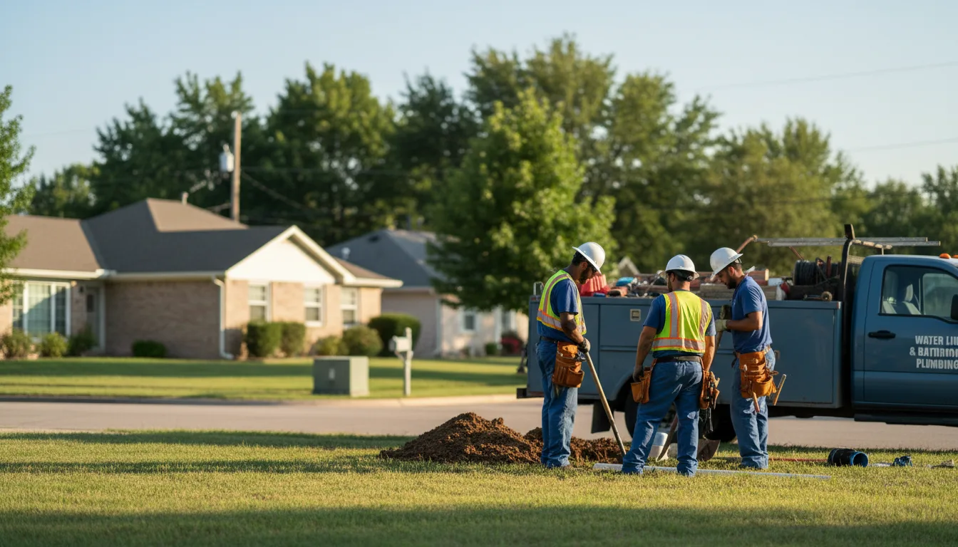 Residential water line and bathroom plumbing service in Fouke, AR